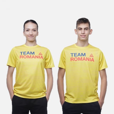 Dama - Tricou Poly Peak TeamRomania20 galben