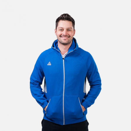 Îmbrăcăminte - Hanorac bumbac PEAK Downtown albastru/gri