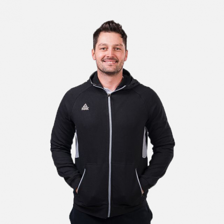 Îmbrăcăminte - Hanorac bumbac PEAK Downtown negru/gri