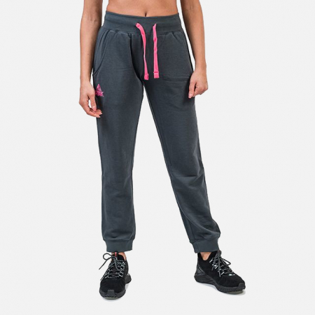 Dama - Pantaloni trening PEAK bumbac dama gri/roz
