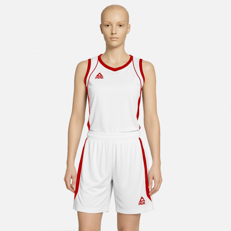 Toate Sporturile - Set maiou/short baschet dama PEAK Jump alb/rosu