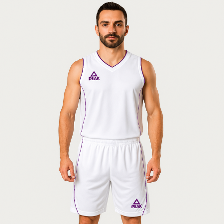Toate Sporturile - Set maiou/short baschet PEAK Jungle alb/mov