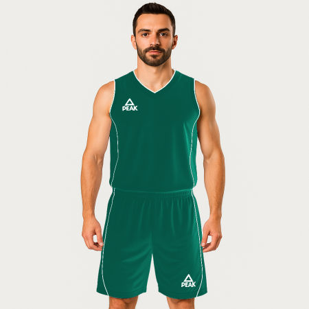Toate Sporturile - Set maiou/short baschet PEAK Jungle verde/alb