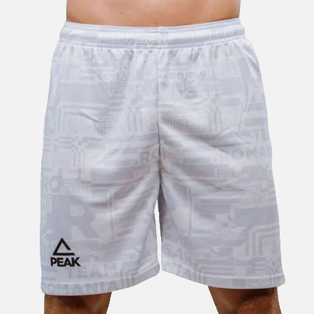Reduceri - Short antrenament Poly Peak TeamRomania20 alb
