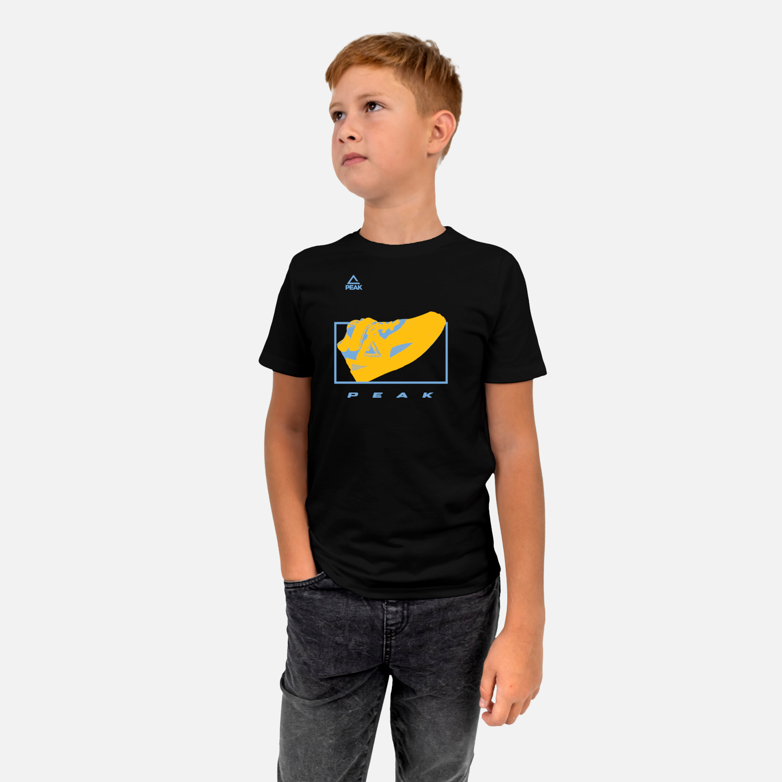 Reduceri - Tricou bumbac Peak Court II Negru Juniori