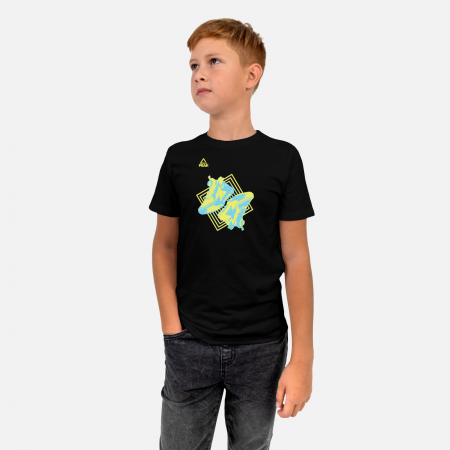 Reduceri - Tricou bumbac Peak Flash Negru Juniori