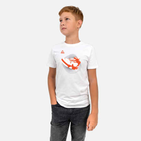 Reduceri - Tricou bumbac Peak FreeFlow Alb Juniori