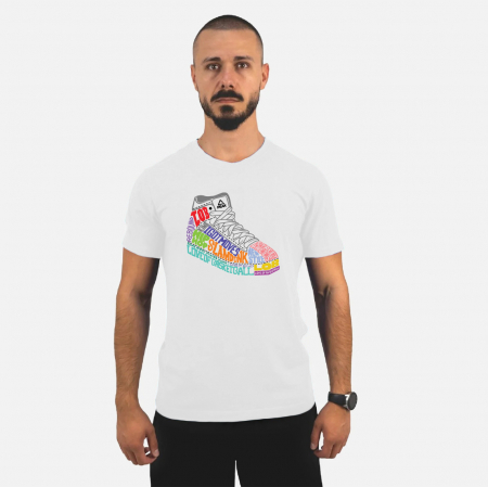 Reduceri - Tricou bumbac Peak Retro Alb Juniori