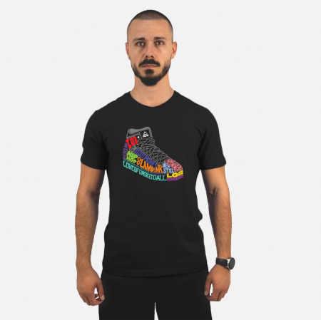 Reduceri - Tricou bumbac Peak Retro negru Juniori