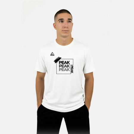Reduceri - Tricou bumbac Peak X3 Alb Juniori
