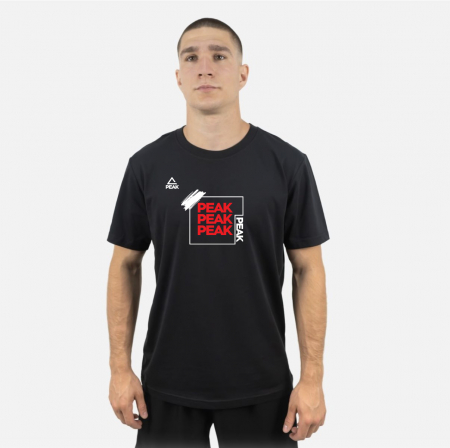 Reduceri - Tricou bumbac Peak X3 Negru Juniori