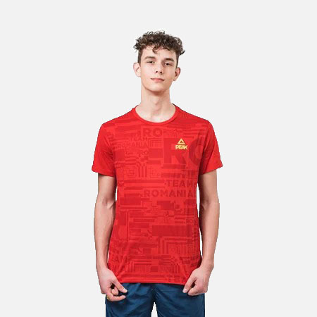 La multi ani Romania! - Tricou bumbac TeamRomania20 rosu masculin