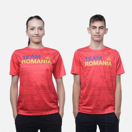 La multi ani Romania! - Tricou Poly Peak TeamRomania20 rosu