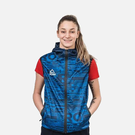 La multi ani Romania! - Vesta softshell TeamRomania20 albastru