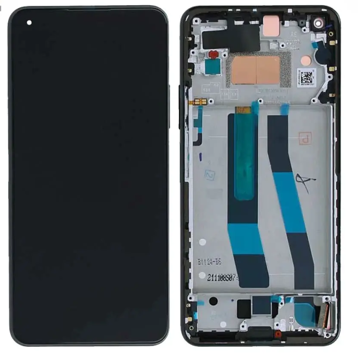 Ecran Display Xiaomi 11 Lite 5G NE / Mi 11 Lite 4G-5G Service Pack CU RAMA - WHITE / SILVER ALB 2109119DG, 2107119DC, 2109119DI, M2101K9G, M2101K9C, M2101K9R, M2101K9AG, M2101K9AI [1]