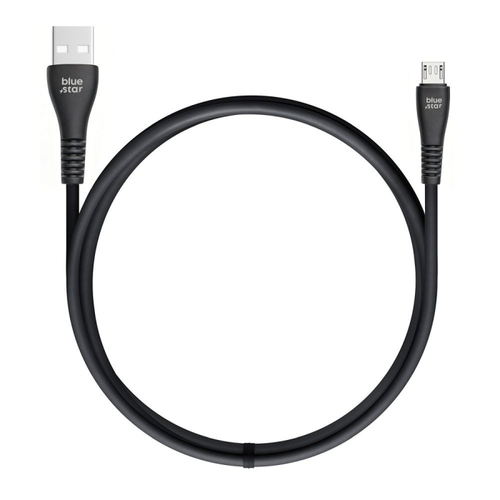 Cablu USB A la Micro USB Blue Star 2A 12W 1 m PJ-DG3-A - NEGRU [2]
