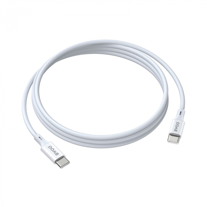 Cablu BWOO Tip C la Tip C PD 60W 1m - ALB [3]