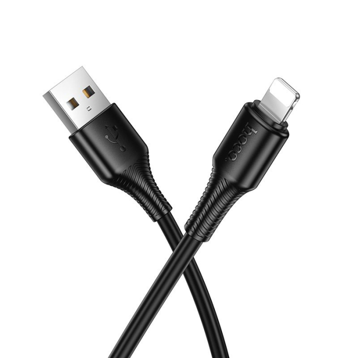 Cablu USB A la Lightning Hoco 2,4A 1 m X120 - NEGRU [2]
