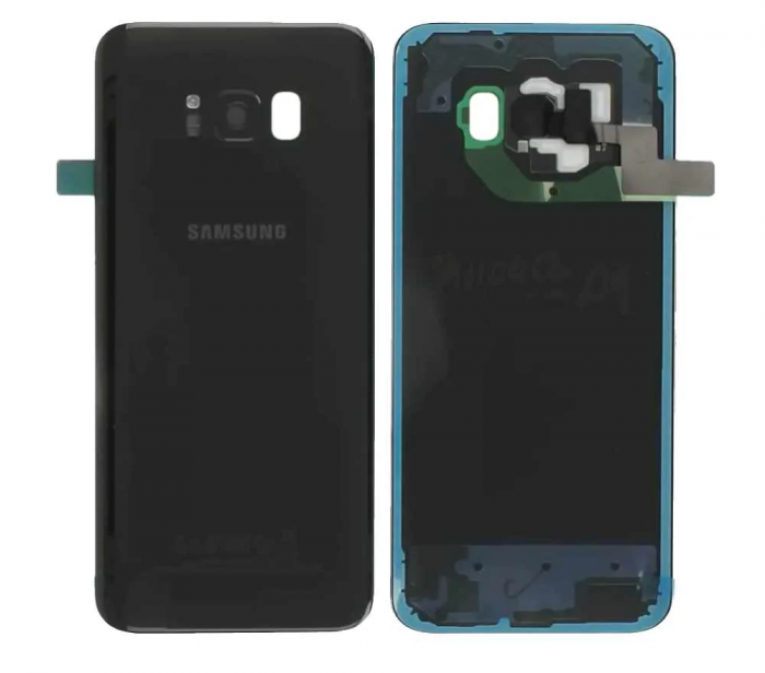Capac baterie cu geam camera SAMSUNG S8 Plus / G955 - Service Pack - Negru black [1]