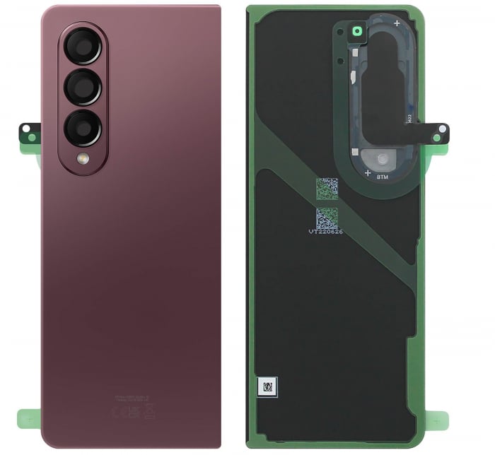 Capac baterie CU geam camera Samsung Z Fold 4 5G  / F936B ORIGINAL SERVICE PACK - Visiniu / Bordo [1]