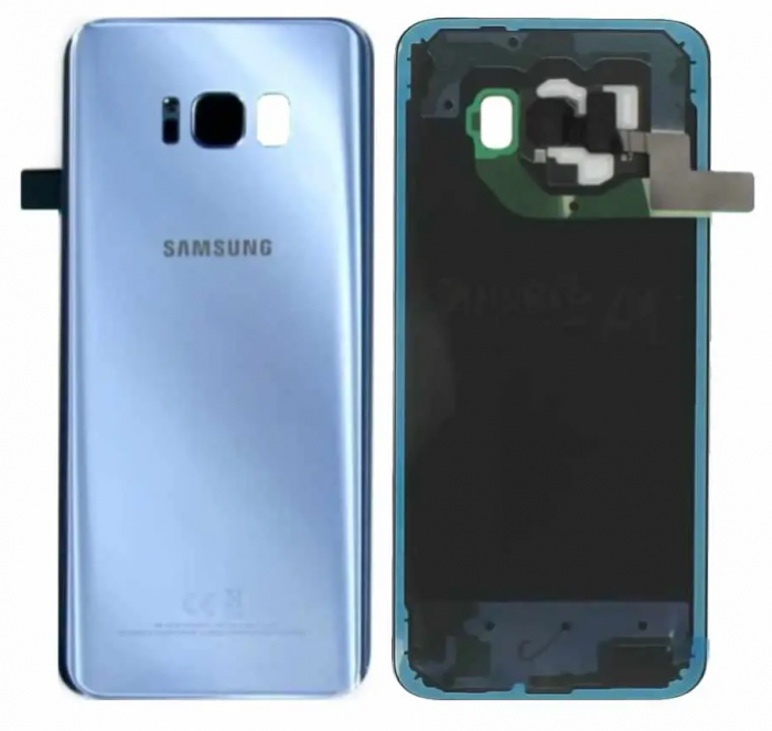 Capac baterie cu geam camera SAMSUNG S8 Plus / G955 - Service Pack - BLUE ALBASTRU GH82-14015D [1]