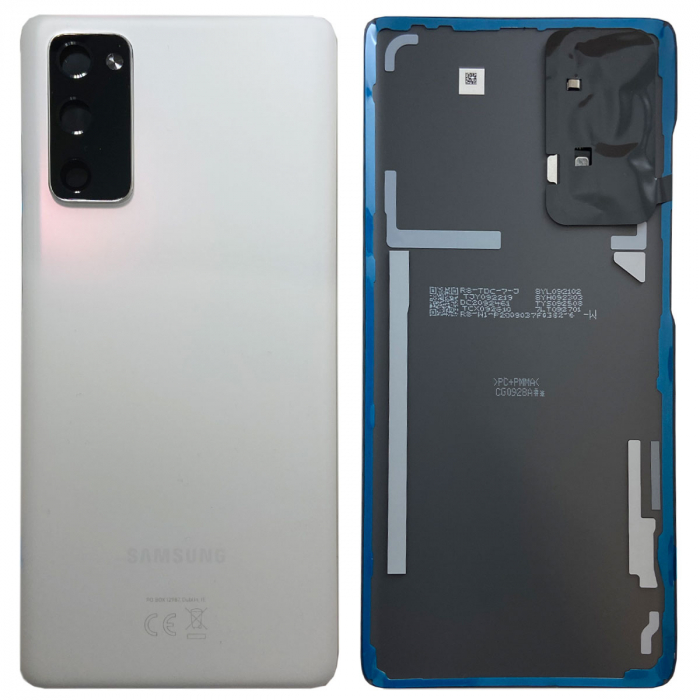 Capac Baterie  Samsung Galaxy S20 FE / G780 / G781 Cu Geam Camera Service Pack - Alb [1]