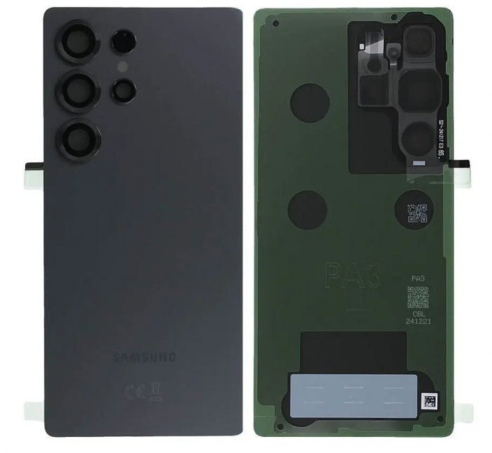 Capac baterie Cu Geam Camera SAMSUNG S25 Ultra 5G / S938 Service Pack - TITANIUM BLACK negru [1]