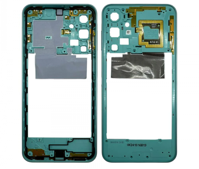Carcasa mijloc SAMSUNG A16 5G / A166 - Turcoaz rama  Service Pack [1]