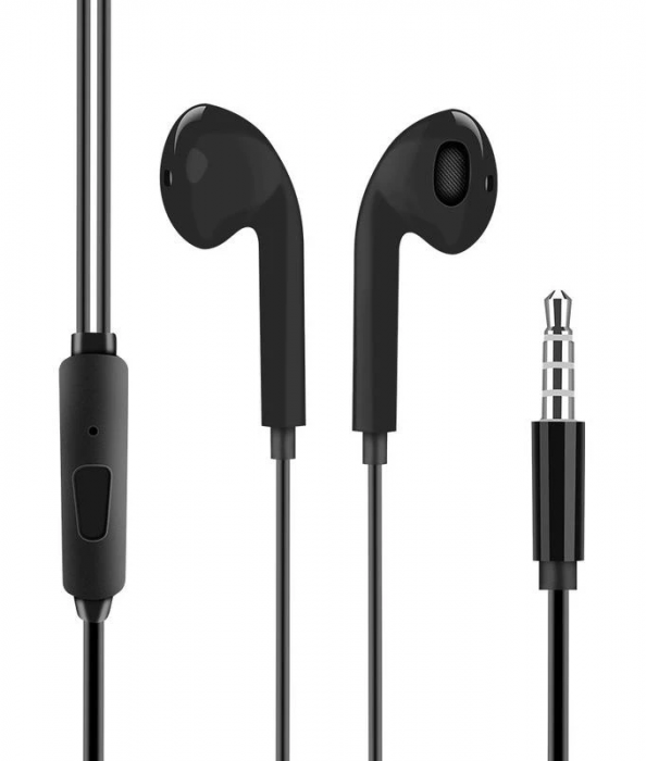 Căști cu fir OBAL:ME  mufă de 3,5 mm cu microfon - NEGRU [3]
