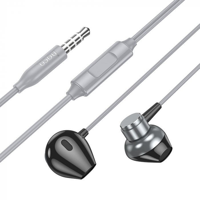 Căști cu fir HOCO HOCO cu mufă Jack 3.5 mm și microfon M125 - GRI [2]