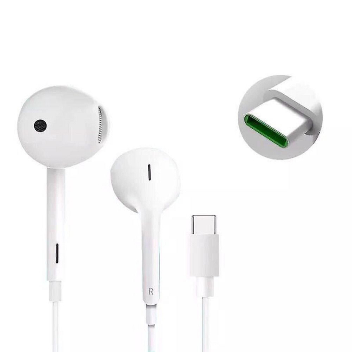 Căști cu fir Oppo MH147 mufă USB-C cu microfon Service Pack BULK - Alb handsfree [2]