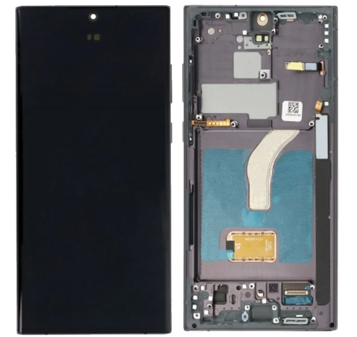 Ecran Display COMPATIBIL Cu Samsung S22 Ultra / S908 Cu Rama NEGRU - OLED [1]