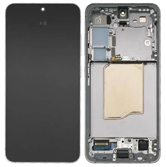 Ecran Display SAMSUNG S25 5G / S931 Service Pack Cu Rama - SILVER SHADOW / LIGHT GRAY GRI GH82-36329A [1]