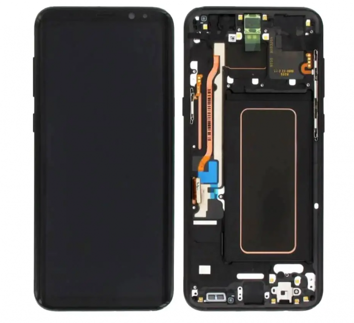 Ecran Display Samsung S8 PLUS / G955F Service Pack cu RAMA  - Midnight Black Negru GH97-20469A  GH97-20470A  GH97-20564A  GH97-20565A [1]