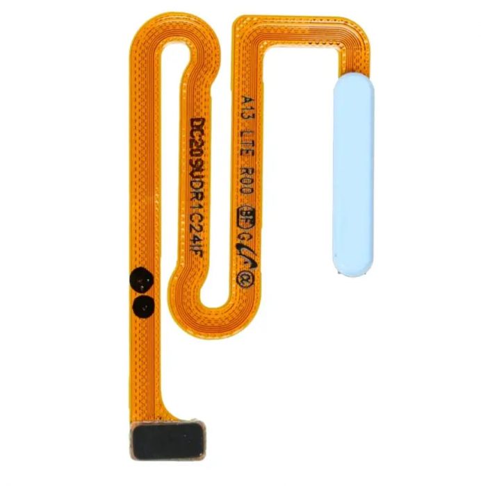 Buton cu banda flex si senzor amprenta SAMSUNG A13 4G / A135 / A137 SERVICE PACK - ALBASTRU [1]