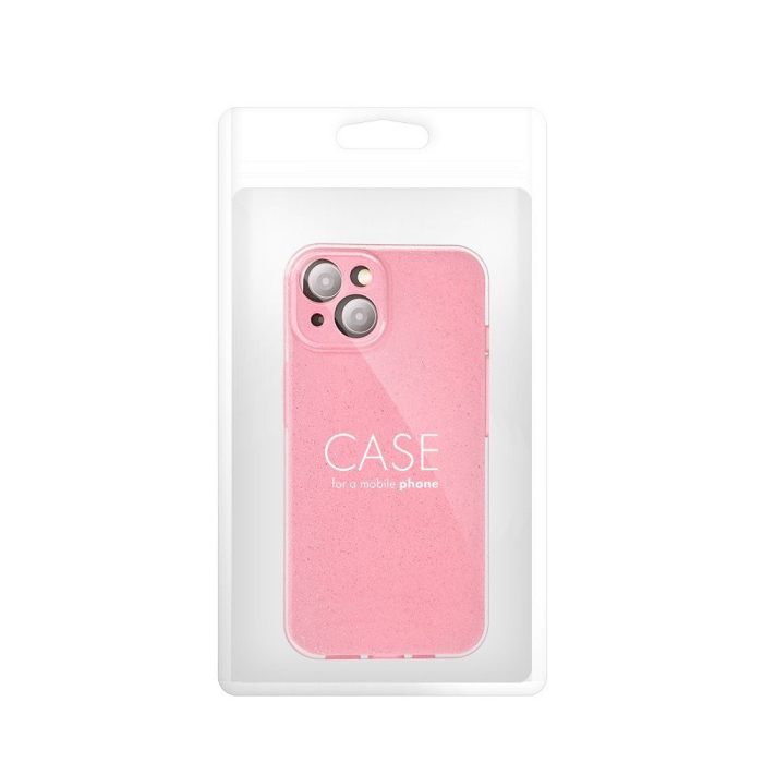 Husa Clear Case Blink Compatibil Cu IPHONE 17 PRO 2.0mm - TRANSPARENT ROZ CU SCLIPICI [2]