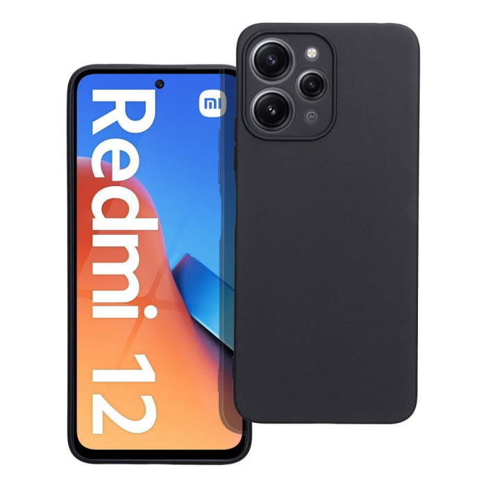 Husa Matt TPU Silicon case XIAOMI REDMI 12 4G / REDMI 12 5G - NEGRU [1]