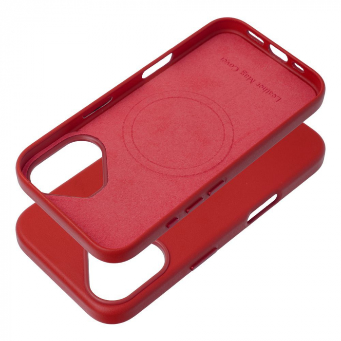 Husa Leather Mag Cover COMPATIBIL cu IPHONE 16 - ROSU [2]