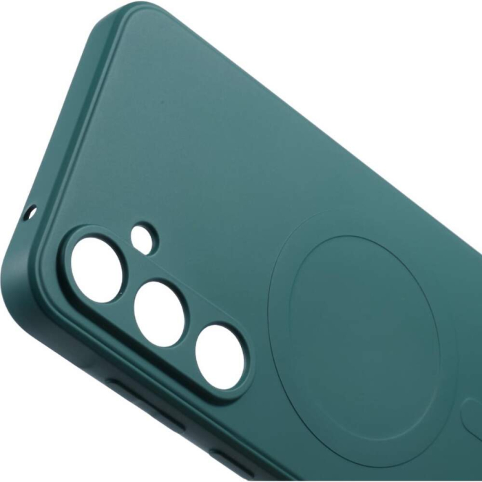 Husa Silicon Mag Cover MagSafe Compatibil Cu Samsung A56 / A566 - VERDE INCHIS [2]