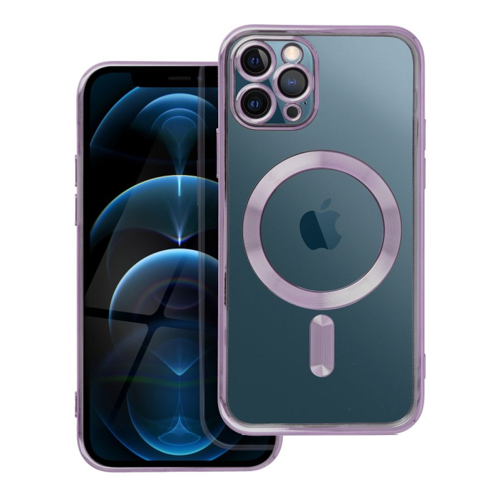Husa Silicon Electro Mag Cover COMPATIBIL cu IPHONE 11 Pro - TRANSPARENT / PURPLE [1]