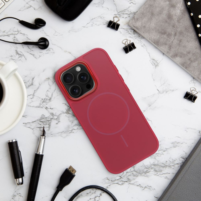 Husa Silicon Frame Mag Cover Compatibil Cu Iphone 11 - MAGENTA [2]