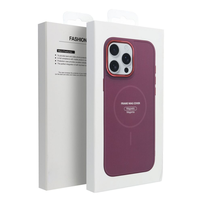 Husa Silicon Frame Mag Cover Compatibil Cu Iphone 11 - MAGENTA [3]
