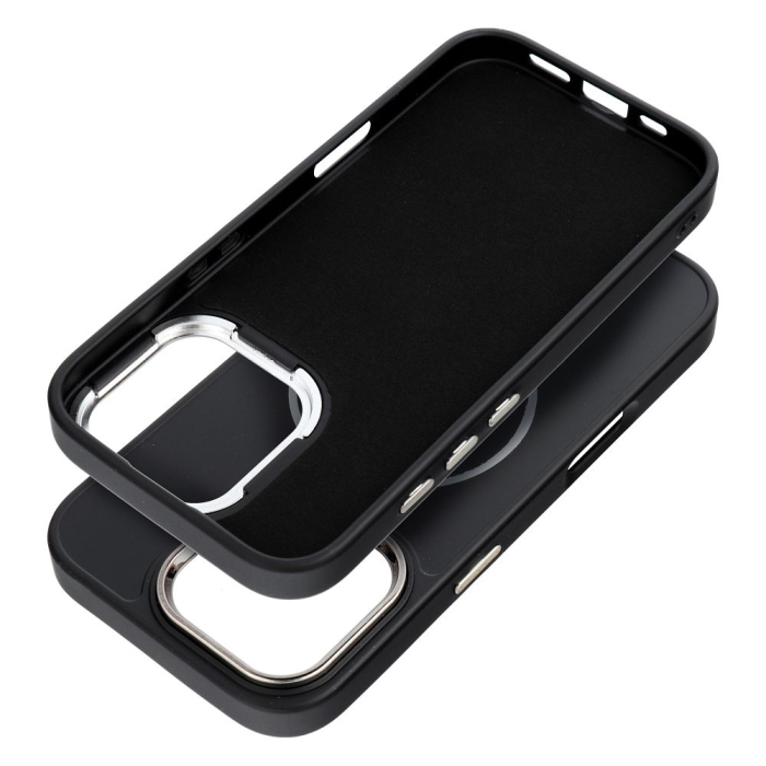 Husa Silicon Frame Mag Cover Compatibil Cu Iphone 17 Pro Max - NEGRU [2]