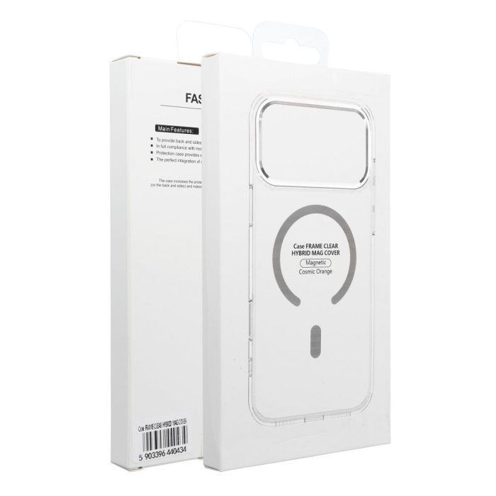 Husa Silicon Frame Mag Cover Compatibil Cu Iphone 17 PRO  - Transparent [4]