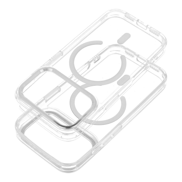 Husa Silicon Frame Mag Cover Compatibil Cu Iphone 17  - Transparent [2]