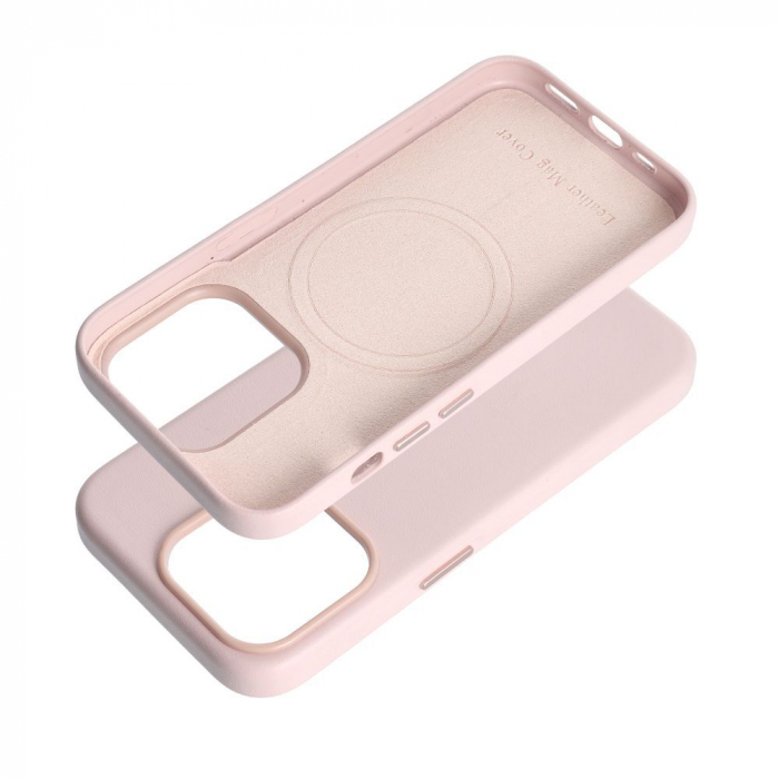 Husa Leather Mag Cover IPHONE 15 PRO - ROZ PIELE [3]