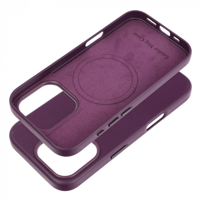 Husa Leather Mag Cover COMPATIBIL cu IPHONE 16 PRO - VIOLET INCHIS [2]