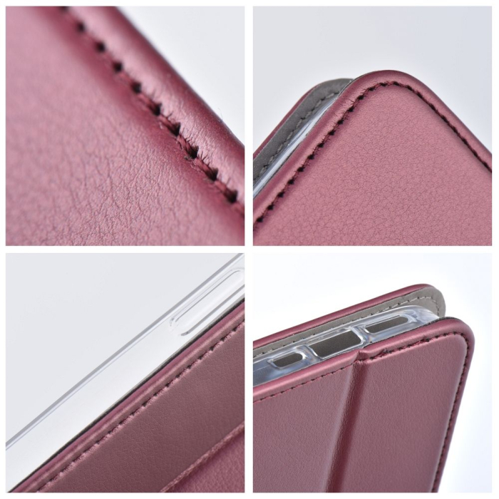 Husa Smart Magnetic Compatibil Cu XIAOMI REDMI 14C - BURGUNDY [2]