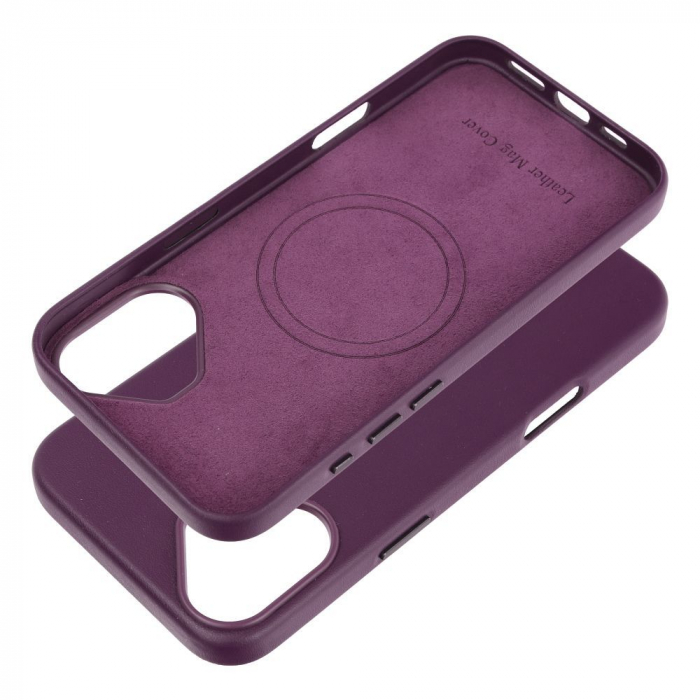 Husa Leather Mag Cover COMPATIBIL cu IPHONE 16 - VIOLET INCHIS [2]