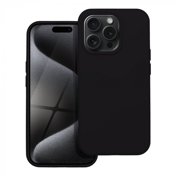Husa SILICONE CASE IPHONE 15 PRO - NEGRU [1]